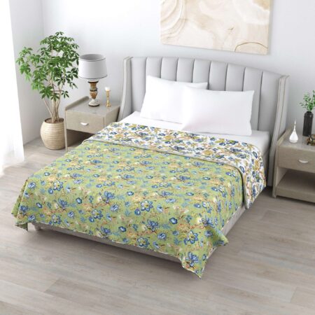 90×100 Inches Double Bed Reversible Cotton Quilt or Dohar