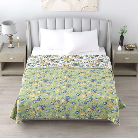 90×100 Inches Double Bed Reversible Cotton Quilt or Dohar