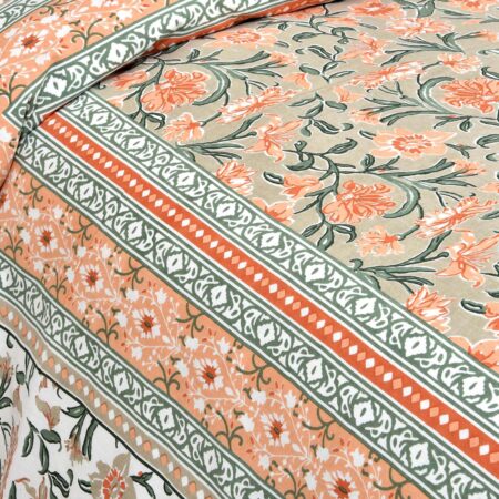 Ethnic Jaipuri 90×108 Inches Double Bed Sheet with 2 Pillow Covers | Jaipuri Print Bedsheet