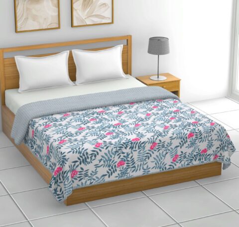 Reversible 90x100 Inches Double Bed Cotton AC Quilt or Dohar (For 2 Persons)