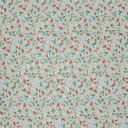 Floral Green Diva King Size Bed Elastic Fitted Sheet with 2 Pillow Covers