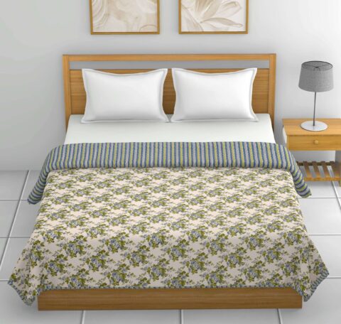 90x100 Inches Double Bed Dohar or Quilt Filled with Flannel