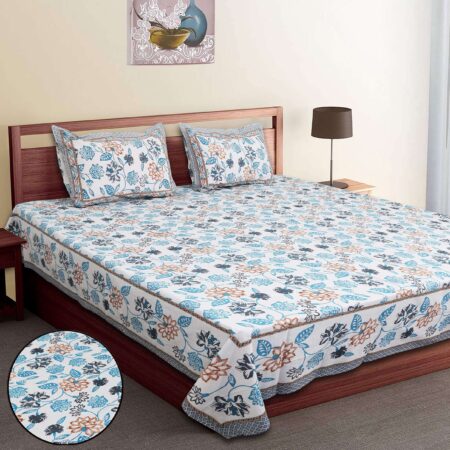 Utsav Catalogue | 70×100 Inches Diwan Size Bedsheet with 2 Pillow Covers | 70 by 100 Diwan Bed Sheet