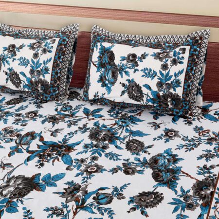 King Size 100×108 Inches Pure Cotton Bedsheet | 2 Pillow Covers | Utsav Catalogue | 8.5 by 9 feet Bedsheet