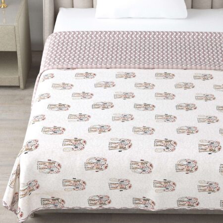 60×90 Inches Flannel Filling Single Bed AC Dohar | AC Quilt for Single Bed | Cotton Fabric (1 Pair)