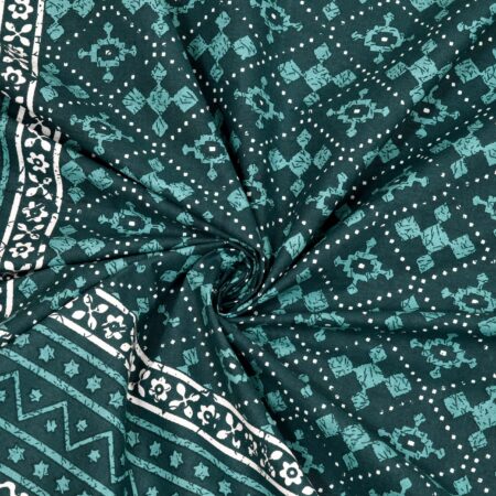 Dark Colour Cotton Bedsheet | 90×108 Inches Double Bed Sheet | Dabu Print Collection | 2 Pillow Covers