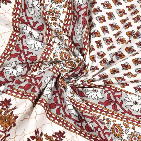 90x108 Inches Pure Cotton Bed Sheet | 2 Pillow Covers | Fast Colours | Jaipuri Print Double Bedsheet - Image 8